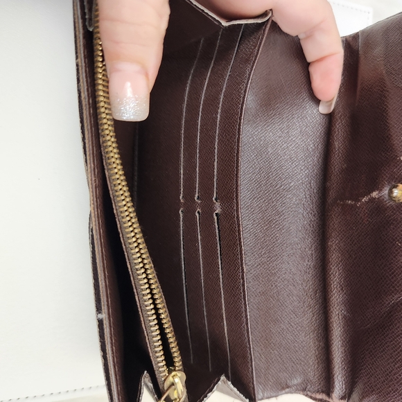 Louis Vuitton Damier Ebene Sarah Long Snap Wallet - Picture 10 of 13